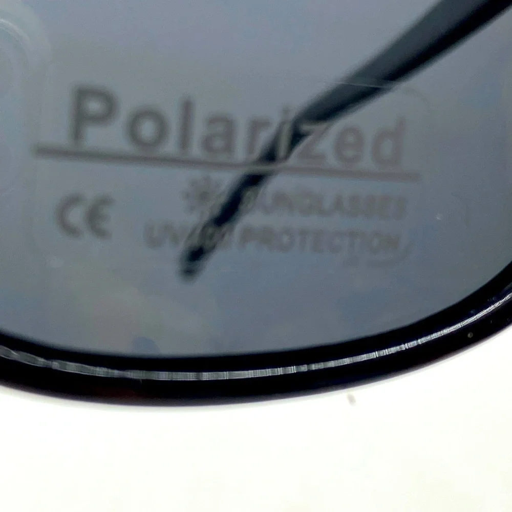 Men’s Square Lens Style Black Polarized Sunnglasses NEW